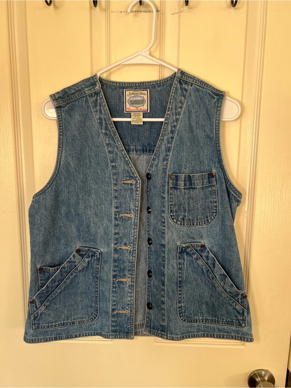 St. John’s Bay Denim Vest Medium 8/10 Vintage Utility Workwear